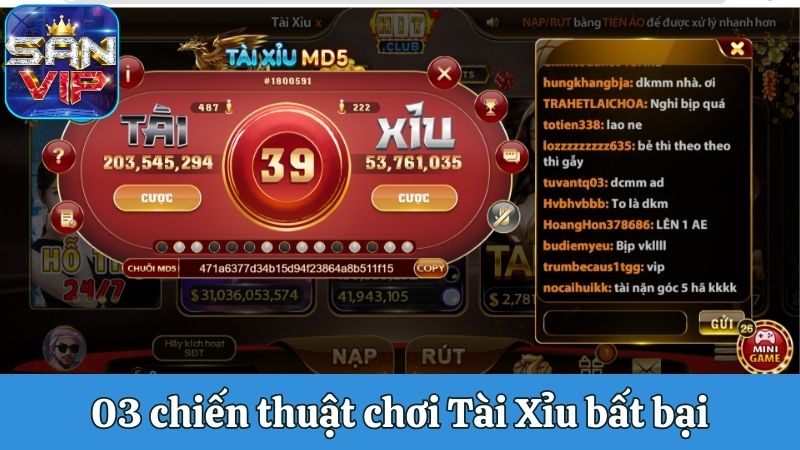 03 chiến thuật chơi Tài Xỉu bất bại