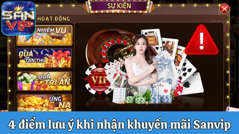 4 điểm lưu ý khi tham gia nhận khuyến mãi Sanvip